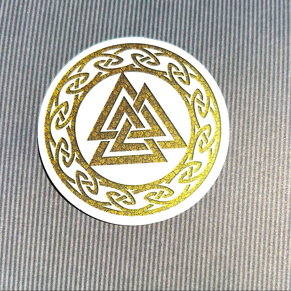 Nordic Viking Old Norse God Masculine Warrior Celtic Art Single Sticker